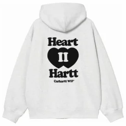 Hoodie Zippé Heart II Hartt | Gris chiné clair