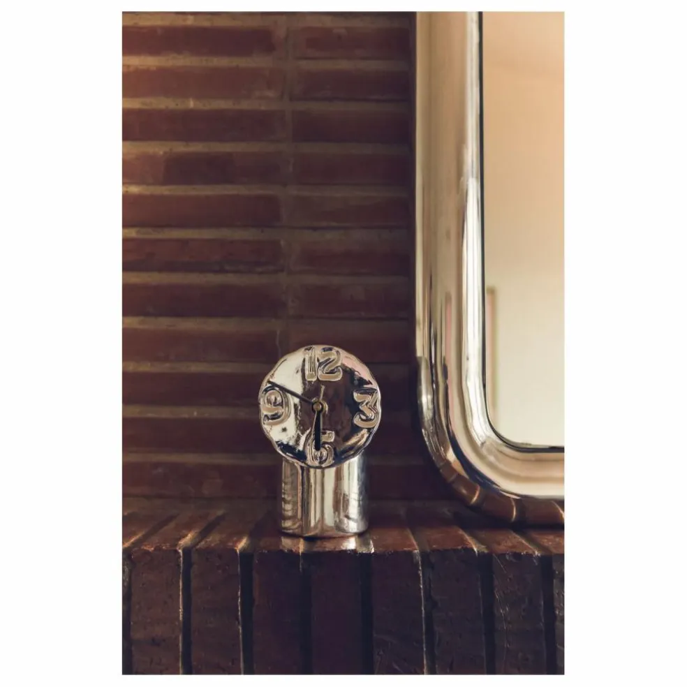 Horloge en céramique Retro | Chromé