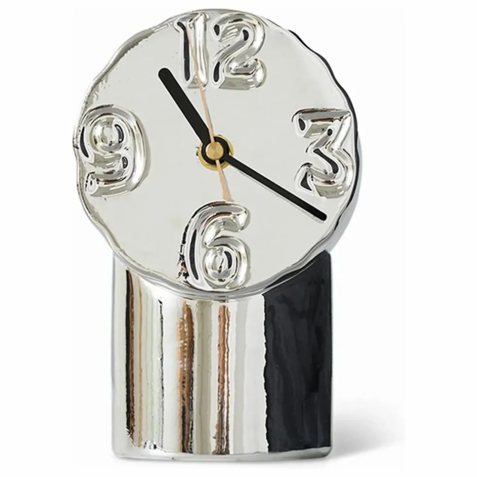 Horloge en céramique Retro | Chromé