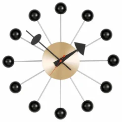 Horloge murale Ball clock - George Nelson | Noir