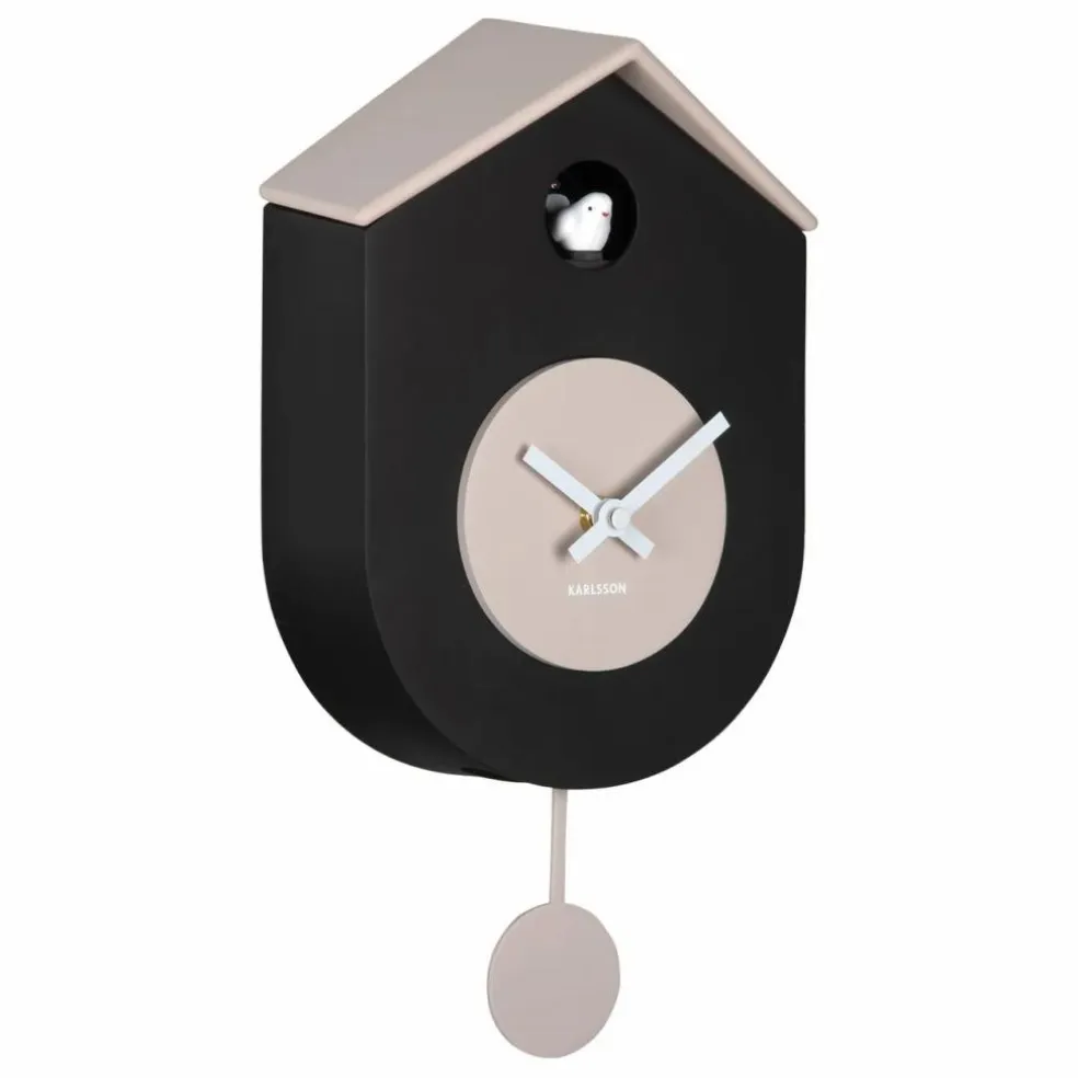Horloge murale Grato cuckoo | Noir