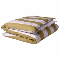 Housse de couette à rayures Malo | Lilas