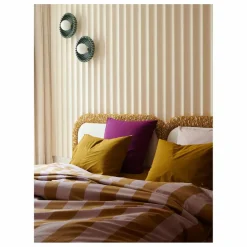 Housse de couette à rayures Malo | Lilas