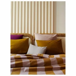 Housse de couette à rayures Malo | Lilas