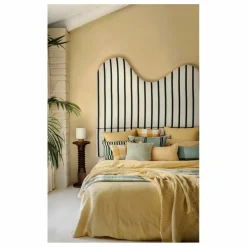 Housse de couette Dili en voile de coton | Jaune Paille