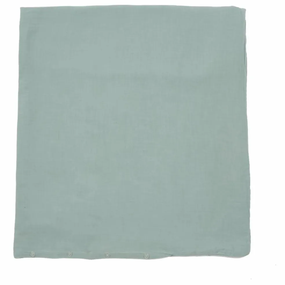 Housse de couette Dili en voile de coton | Vert céladon
