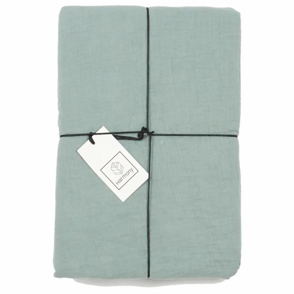 Housse de couette Dili en voile de coton | Vert céladon