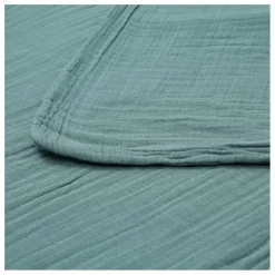 Housse de couette Dili en voile de coton | Bleu stone
