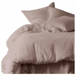 Housse de couette Dili en voile de coton | Rose poudré