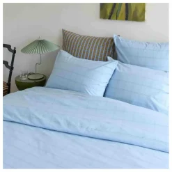 Housse de couette en coton bio Chloë | Bleu ciel