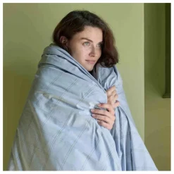 Housse de couette en coton bio Chloë | Bleu ciel