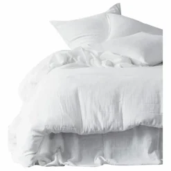 Housse de couette en gaze de coton Mykonos | Blanc