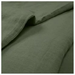 Housse de couette en lin lavé | Vert kaki