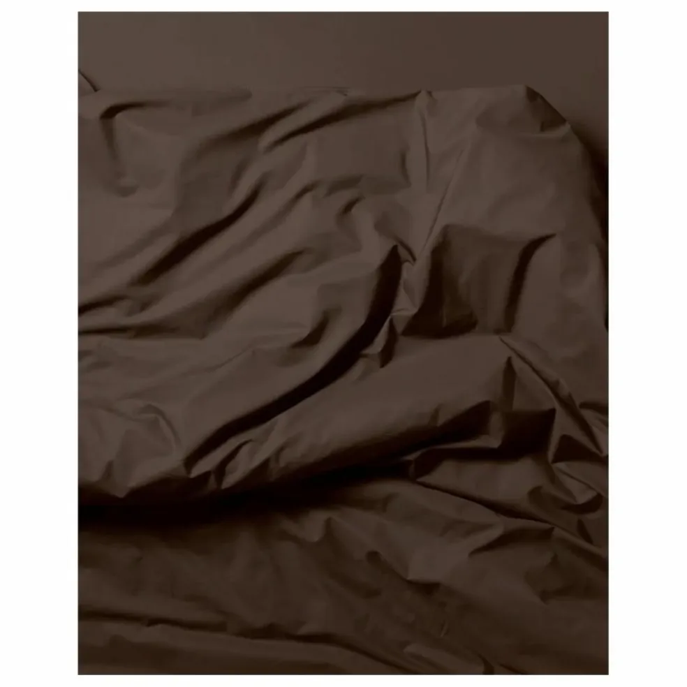 Housse de couette en percale organique - Coffee Brown | Café