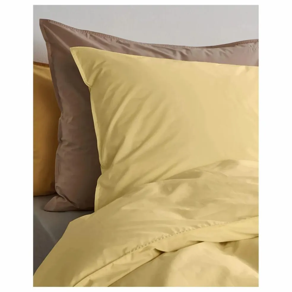 Housse de couette en percale organique - Butter Yellow | Jaune