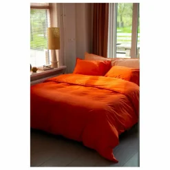 Housse de couette en percale organique - Poppy Orange | Orange