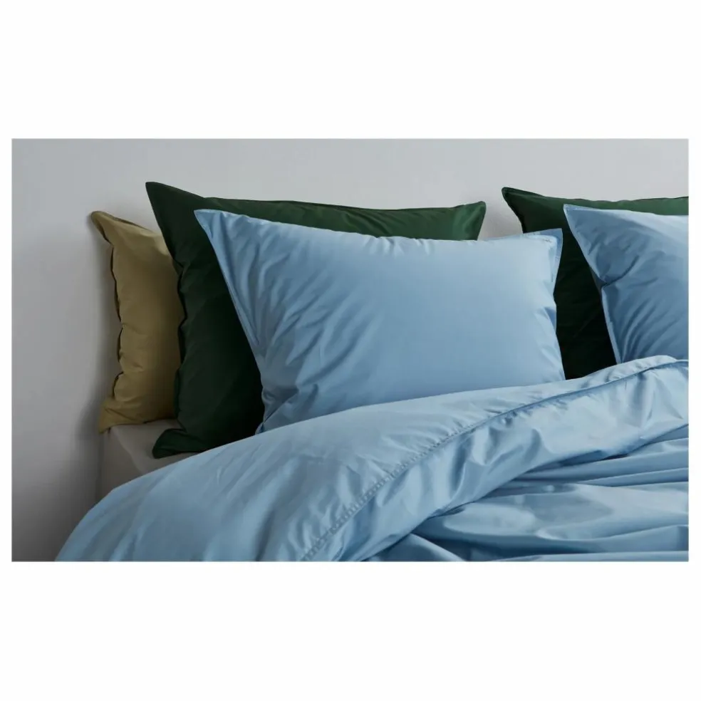 Housse de couette en percale organique | Bleu ciel