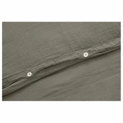 Housse de couette Géranium en mousseline de coton | Vert kaki