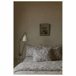 Housse de couette Jardim en mousseline de coton | Cobalt
