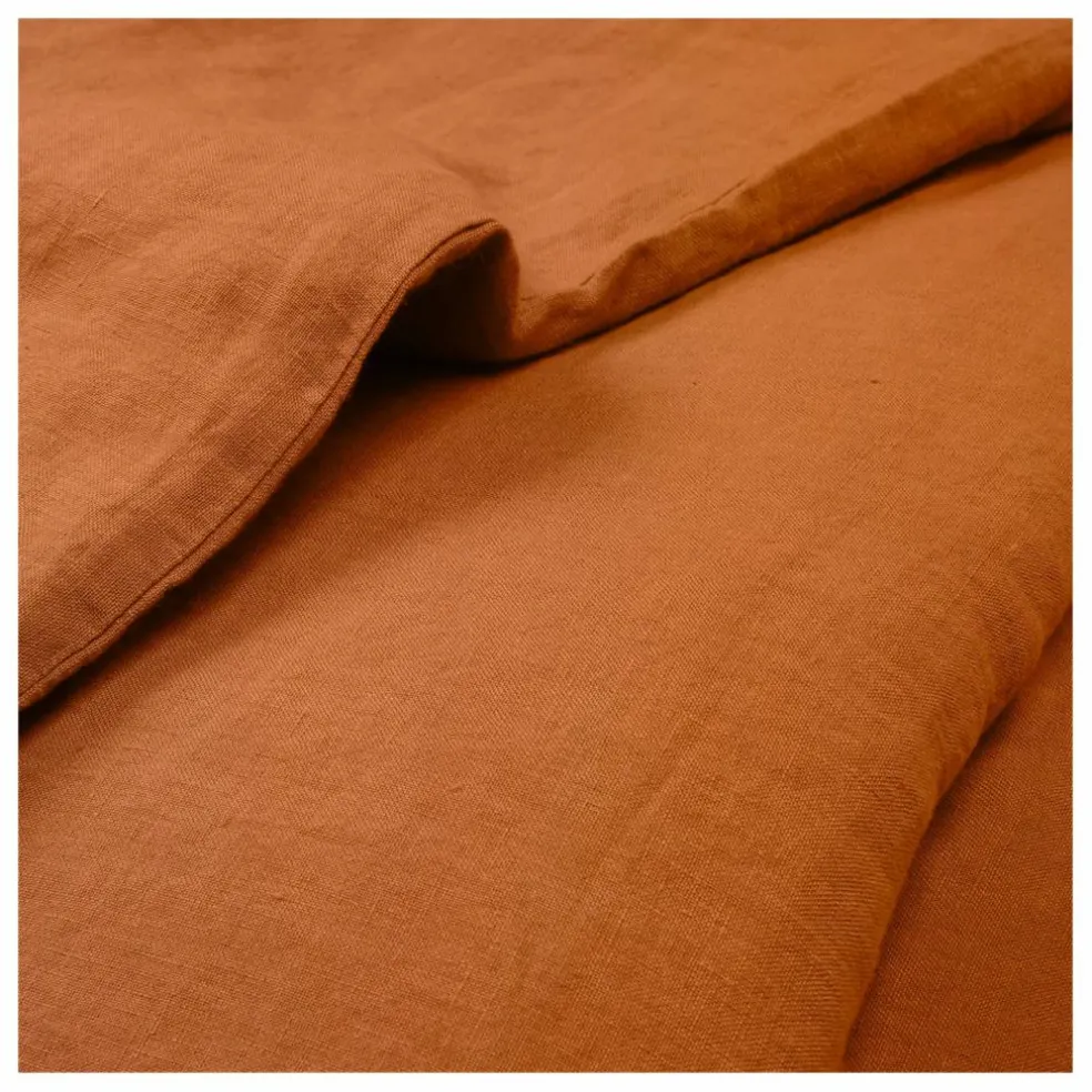 Housse de couette Lin lavé | Caramel