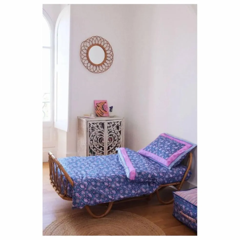 Housse de couette Noemie en coton bio | Bleu foncé