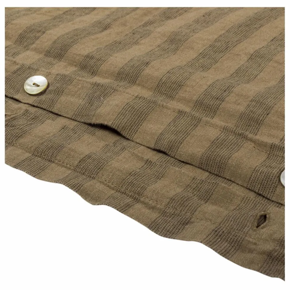 Housse de couette Sandhills en lin | Marron