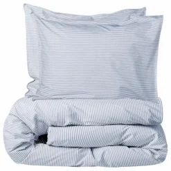 Housse de couette Striped en Coton Bio | Bleu