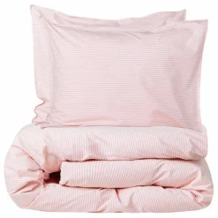 Housse de couette Striped en Coton Bio | Rose
