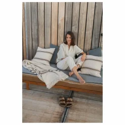 Housse de coussin Belgian Towel Tinos | Ecru
