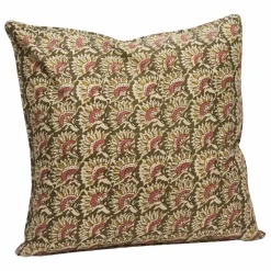Housse de coussin en coton | Olive