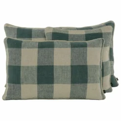 Housse de coussin en lin lavé Palma | Bleu