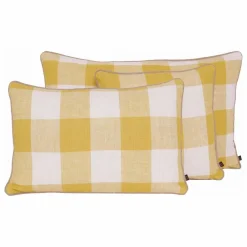 Housse de coussin en lin Palma II | Jaune Paille