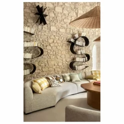 Housse de coussin en lin Palma II | Jaune Paille
