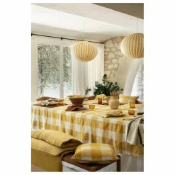 Housse de coussin en lin Palma II | Jaune Paille