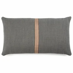 Housse de coussin en lin Jasper | Charbon