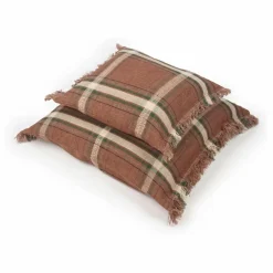 Housse de coussin en lin Rowan | Rouille