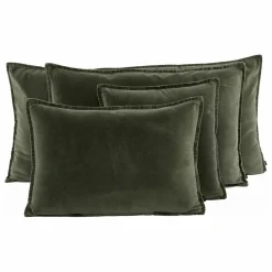 Housse de coussin en velours Manhattan | Kaki