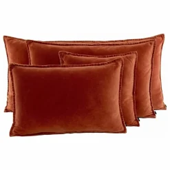 Housse de coussin en velours Manhattan | Brique