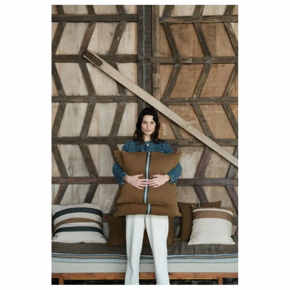 Housse de coussin Miles | Tabac