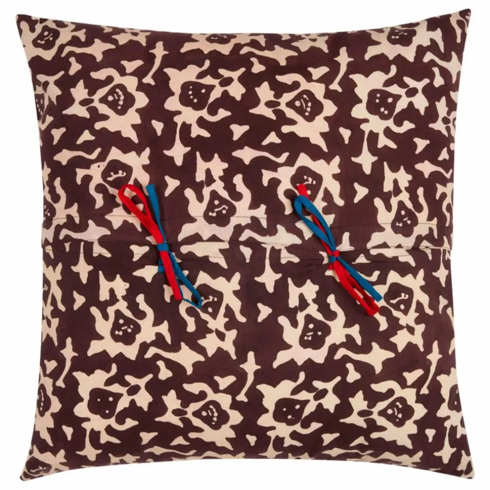 Housse de coussin rayée Arabesque Corolla | Rouge