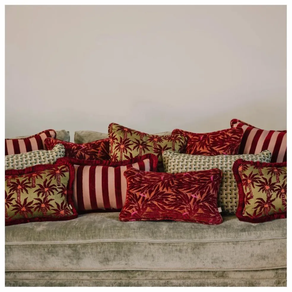 Housse de coussin réversible Laura x Jackie | Olive