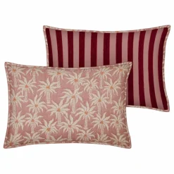 Housse de coussin réversible Laura x Jackie | Rose