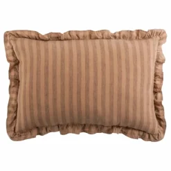 Housse de coussin Sandhills volantée | Brun roux