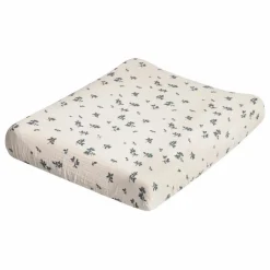 Housse de matelas à langer Blueberry en mousseline de coton | Ivoire