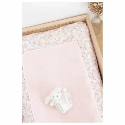 Housse de matelas à langer Jardin Hivernal | Rose