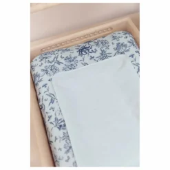 Housse de matelas à langer Toile de Jouy | Bleu marine