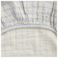 Housse de matelas à langer Gingham Sky | Bleu ciel