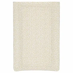 Housse de matelas à langer Fanny Mini-cœurs | Jaune moutarde