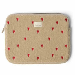 Housse d'ordinateur Hearts | Ecru