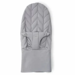 Housse pour transat Bliss en coton matelassé Pétale | Gris clair